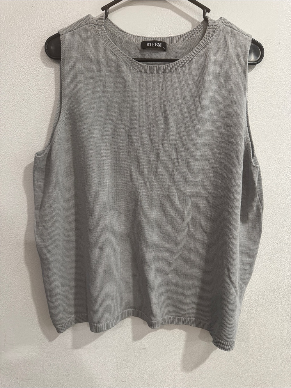 Light Gray Sleeveless Knit Tank